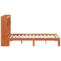 vidaXL Massivholzbett mit Regal ohne Matratze Wachsbraun 120x200 cm vidaXL Massivholzbett mit Regal ohne Matratze Wachsbraun 120x200 cm