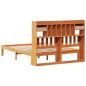 vidaXL Massivholzbett mit Regal ohne Matratze Wachsbraun 120x200 cm vidaXL Massivholzbett mit Regal ohne Matratze Wachsbraun 120x200 cm