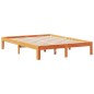 vidaXL Massivholzbett mit Regal ohne Matratze Wachsbraun 120x200 cm vidaXL Massivholzbett mit Regal ohne Matratze Wachsbraun 120x200 cm
