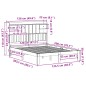 vidaXL Massivholzbett mit Regal ohne Matratze Wachsbraun 120x200 cm vidaXL Massivholzbett mit Regal ohne Matratze Wachsbraun 120x200 cm