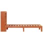 vidaXL Massivholzbett mit Regal ohne Matratze Wachsbraun 75x190 cm vidaXL Massivholzbett mit Regal ohne Matratze Wachsbraun 75x190 cm