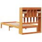 vidaXL Massivholzbett mit Regal ohne Matratze Wachsbraun 75x190 cm vidaXL Massivholzbett mit Regal ohne Matratze Wachsbraun 75x190 cm