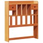 vidaXL Massivholzbett mit Regal ohne Matratze Wachsbraun 75x190 cm vidaXL Massivholzbett mit Regal ohne Matratze Wachsbraun 75x190 cm