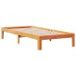 vidaXL Massivholzbett mit Regal ohne Matratze Wachsbraun 75x190 cm vidaXL Massivholzbett mit Regal ohne Matratze Wachsbraun 75x190 cm