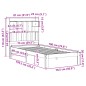 vidaXL Massivholzbett mit Regal ohne Matratze Wachsbraun 75x190 cm vidaXL Massivholzbett mit Regal ohne Matratze Wachsbraun 75x190 cm