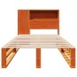 vidaXL Massivholzbett mit Regal ohne Matratze Wachsbraun 75x190 cm vidaXL Massivholzbett mit Regal ohne Matratze Wachsbraun 75x190 cm