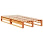 vidaXL Massivholzbett mit Regal ohne Matratze Wachsbraun 75x190 cm vidaXL Massivholzbett mit Regal ohne Matratze Wachsbraun 75x190 cm
