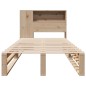 vidaXL Massivholzbett mit Regal ohne Matratze 75x190 cm vidaXL Massivholzbett mit Regal ohne Matratze 75x190 cm