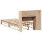 vidaXL Massivholzbett mit Regal ohne Matratze 75x190 cm vidaXL Massivholzbett mit Regal ohne Matratze 75x190 cm