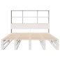 vidaXL Massivholzbett mit Regal ohne Matratze Weiß 150x200 cm vidaXL Massivholzbett mit Regal ohne Matratze Weiß 150x200 cm