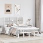 vidaXL Massivholzbett mit Regal ohne Matratze Weiß 135x190 cm vidaXL Massivholzbett mit Regal ohne Matratze Weiß 135x190 cm