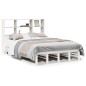 vidaXL Massivholzbett mit Regal ohne Matratze Weiß 135x190 cm vidaXL Massivholzbett mit Regal ohne Matratze Weiß 135x190 cm