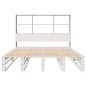 vidaXL Massivholzbett mit Regal ohne Matratze Weiß 135x190 cm vidaXL Massivholzbett mit Regal ohne Matratze Weiß 135x190 cm