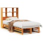 vidaXL Massivholzbett mit Regal ohne Matratze Wachsbraun 90x200 cm vidaXL Massivholzbett mit Regal ohne Matratze Wachsbraun 90x200 cm