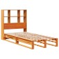 vidaXL Massivholzbett mit Regal ohne Matratze Wachsbraun 90x200 cm vidaXL Massivholzbett mit Regal ohne Matratze Wachsbraun 90x200 cm