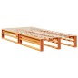 vidaXL Massivholzbett mit Regal ohne Matratze Wachsbraun 90x200 cm vidaXL Massivholzbett mit Regal ohne Matratze Wachsbraun 90x200 cm