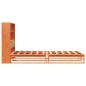 vidaXL Massivholzbett mit Regal ohne Matratze Wachsbraun 90x200 cm vidaXL Massivholzbett mit Regal ohne Matratze Wachsbraun 90x200 cm