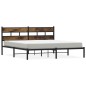 vidaXL Metallbett ohne Matratze Räuchereiche 183x213 cm vidaXL Metallbett ohne Matratze Räuchereiche 183x213 cm