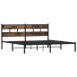 vidaXL Metallbett ohne Matratze Räuchereiche 183x213 cm vidaXL Metallbett ohne Matratze Räuchereiche 183x213 cm