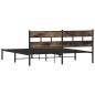 vidaXL Metallbett ohne Matratze Räuchereiche 183x213 cm vidaXL Metallbett ohne Matratze Räuchereiche 183x213 cm