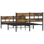 vidaXL Metallbett ohne Matratze Räuchereiche 140x200 cm vidaXL Metallbett ohne Matratze Räuchereiche 140x200 cm
