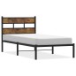 vidaXL Metallbett ohne Matratze Räuchereiche 100x190 cm vidaXL Metallbett ohne Matratze Räuchereiche 100x190 cm