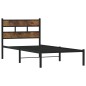 vidaXL Metallbett ohne Matratze Räuchereiche 100x190 cm vidaXL Metallbett ohne Matratze Räuchereiche 100x190 cm