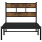 vidaXL Metallbett ohne Matratze Räuchereiche 100x190 cm vidaXL Metallbett ohne Matratze Räuchereiche 100x190 cm