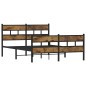 vidaXL Metallbett ohne Matratze Räuchereiche 135x190 cm vidaXL Metallbett ohne Matratze Räuchereiche 135x190 cm
