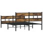 vidaXL Metallbett ohne Matratze Räuchereiche 135x190 cm vidaXL Metallbett ohne Matratze Räuchereiche 135x190 cm