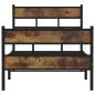 vidaXL Metallbett ohne Matratze Räuchereiche 100x200 cm vidaXL Metallbett ohne Matratze Räuchereiche 100x200 cm