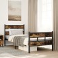 vidaXL Metallbett ohne Matratze Räuchereiche 90x200 cm vidaXL Metallbett ohne Matratze Räuchereiche 90x200 cm