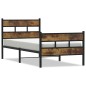 vidaXL Metallbett ohne Matratze Räuchereiche 90x200 cm vidaXL Metallbett ohne Matratze Räuchereiche 90x200 cm