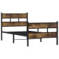 vidaXL Metallbett ohne Matratze Räuchereiche 90x200 cm vidaXL Metallbett ohne Matratze Räuchereiche 90x200 cm