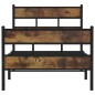 vidaXL Metallbett ohne Matratze Räuchereiche 90x200 cm vidaXL Metallbett ohne Matratze Räuchereiche 90x200 cm