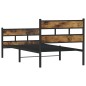 vidaXL Metallbett ohne Matratze Räuchereiche 90x200 cm vidaXL Metallbett ohne Matratze Räuchereiche 90x200 cm