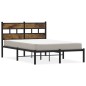 vidaXL Metallbett ohne Matratze Räuchereiche 120x200 cm vidaXL Metallbett ohne Matratze Räuchereiche 120x200 cm