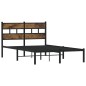 vidaXL Metallbett ohne Matratze Räuchereiche 120x200 cm vidaXL Metallbett ohne Matratze Räuchereiche 120x200 cm