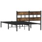 vidaXL Metallbett ohne Matratze Räuchereiche 120x200 cm vidaXL Metallbett ohne Matratze Räuchereiche 120x200 cm