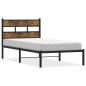 vidaXL Metallbett ohne Matratze Räuchereiche 90x190 cm vidaXL Metallbett ohne Matratze Räuchereiche 90x190 cm