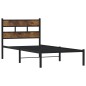 vidaXL Metallbett ohne Matratze Räuchereiche 90x190 cm vidaXL Metallbett ohne Matratze Räuchereiche 90x190 cm