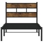 vidaXL Metallbett ohne Matratze Räuchereiche 90x190 cm vidaXL Metallbett ohne Matratze Räuchereiche 90x190 cm