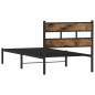 vidaXL Metallbett ohne Matratze Räuchereiche 90x190 cm vidaXL Metallbett ohne Matratze Räuchereiche 90x190 cm