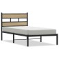vidaXL Metallbett ohne Matratze Sonoma-Eiche 107x203 cm vidaXL Metallbett ohne Matratze Sonoma-Eiche 107x203 cm