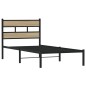 vidaXL Metallbett ohne Matratze Sonoma-Eiche 107x203 cm vidaXL Metallbett ohne Matratze Sonoma-Eiche 107x203 cm