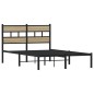 vidaXL Metallbett ohne Matratze Sonoma-Eiche 120x200 cm vidaXL Metallbett ohne Matratze Sonoma-Eiche 120x200 cm