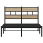 vidaXL Metallbett ohne Matratze Sonoma-Eiche 120x200 cm vidaXL Metallbett ohne Matratze Sonoma-Eiche 120x200 cm