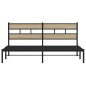 vidaXL Metallbett ohne Matratze Sonoma-Eiche 200x200 cm vidaXL Metallbett ohne Matratze Sonoma-Eiche 200x200 cm