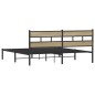 vidaXL Metallbett ohne Matratze Sonoma-Eiche 200x200 cm vidaXL Metallbett ohne Matratze Sonoma-Eiche 200x200 cm
