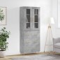 vidaXL Highboard Betongrau 69,5x34x180 cm Holzwerkstoff vidaXL Highboard Betongrau 69,5x34x180 cm Holzwerkstoff